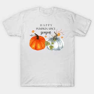 White pumpkin, happy halloween T-Shirt